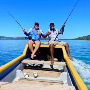 Game fishing at Moso, Lelepa