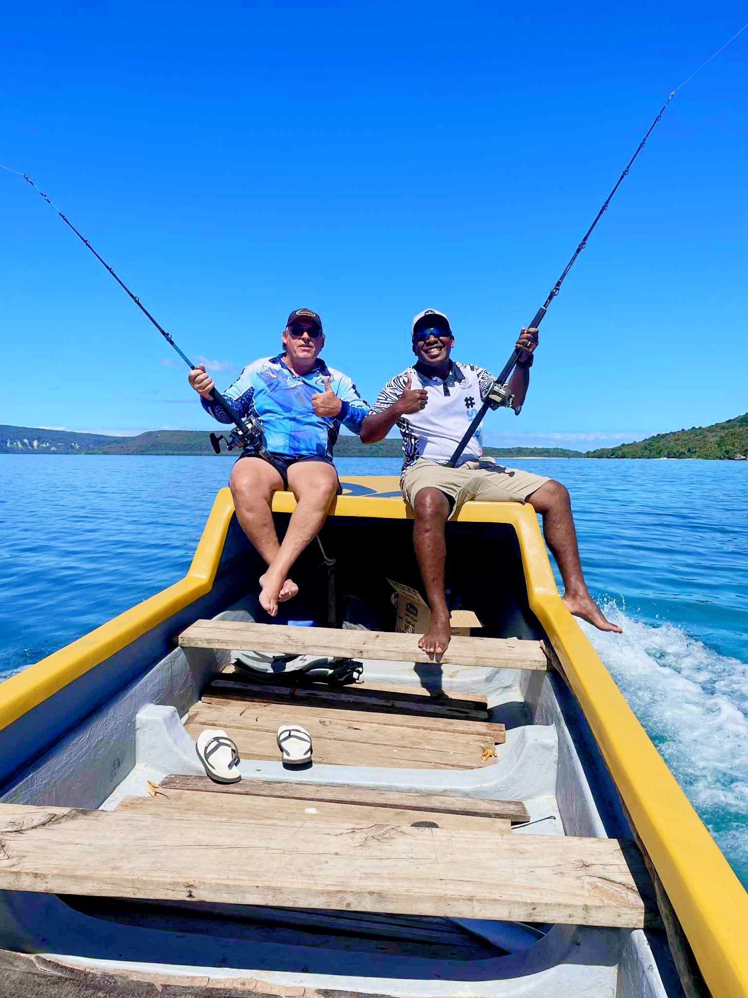 Game fishing at Moso, Lelepa