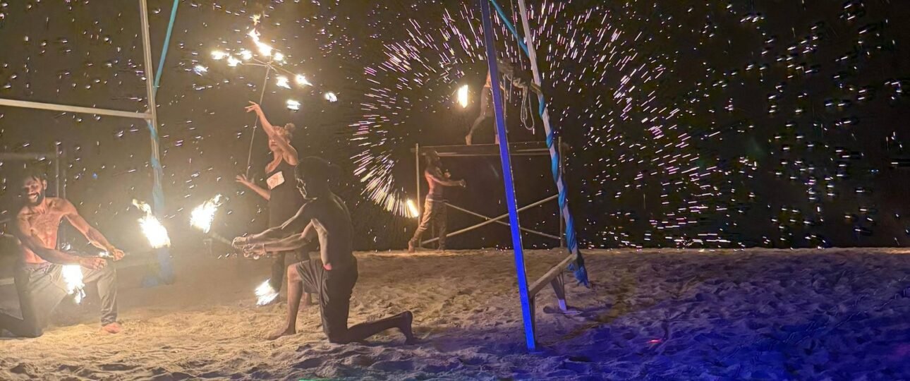 Fire Dance at Hideaway beach