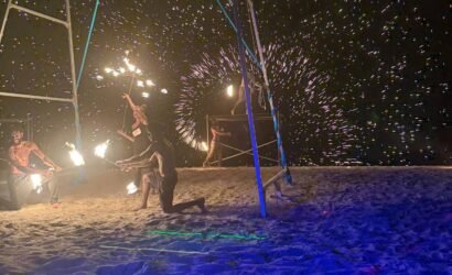 Fire Dance at Hideaway beach